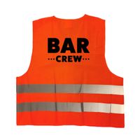 Bar crew oranje veiligheidsvest staff / personeel voor volwassenen   -