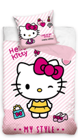 Hello Kitty Dekbedovertrek Look at my style 140 X 200 cm - 70 x 90 cm - Katoen - thumbnail