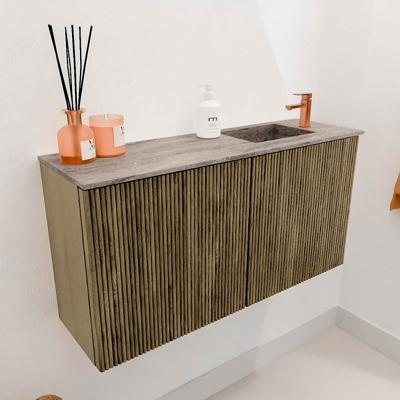 Toiletmeubel Mondiaz Joya Dlux | 80 cm | Meubelkleur Dusk | Faye wastafel Oza Wasbak Rechts | 1 kraangat