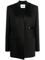 Jil Sander blazer en laine à design asymétrique - Noir