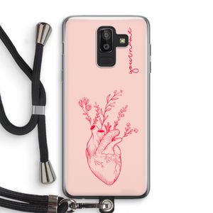 Blooming Heart: Samsung Galaxy J8 (2018) Transparant Hoesje met koord