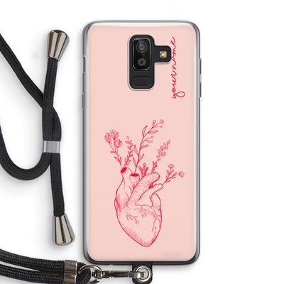 Blooming Heart: Samsung Galaxy J8 (2018) Transparant Hoesje met koord