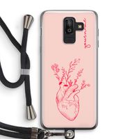 Blooming Heart: Samsung Galaxy J8 (2018) Transparant Hoesje met koord