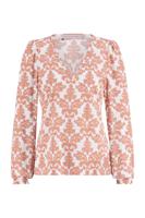 Studio Anneloes Sophie Ls Ornament Top 09822 Blouse 1154 Off White/dusty Pink