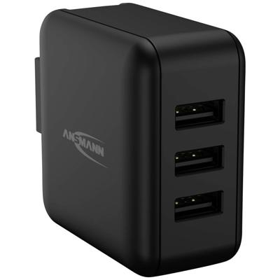 Ansmann Travel Charger TC315 USB-oplader 15 W 3x USB-A Zwart Binnen