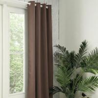Gordijnen Verduisterend & Isolerend - Ringen - Taupe Bruin 250x300 Cm - - Dekbed-Discounter.nl