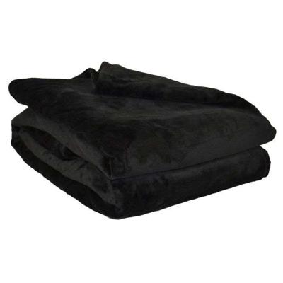 Plaid microflanelle 130x170 cm Zwart