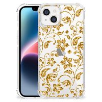 Apple iPhone 14 Plus Case Gouden Bloemen