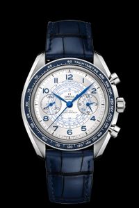 Horlogeband Omega 032Z016175 Krokodillenleer Blauw 21mm
