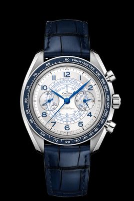 Horlogeband Omega 032Z016175 Krokodillenleer Blauw 21mm