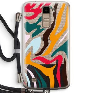 Colored Zebra: LG K10 (2016) Transparant Hoesje met koord