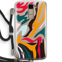 Colored Zebra: LG K10 (2016) Transparant Hoesje met koord
