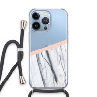 A touch of peach: iPhone 13 Pro Transparant Hoesje met koord