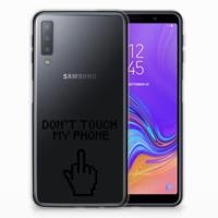 Samsung Galaxy A7 (2018) Silicone-hoesje Finger Don&apos;t Touch My Phone