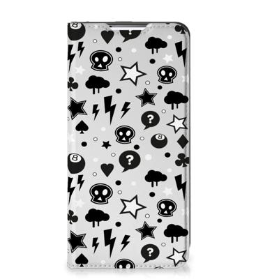 Mobiel BookCase Samsung Galaxy S22 Plus Silver Punk