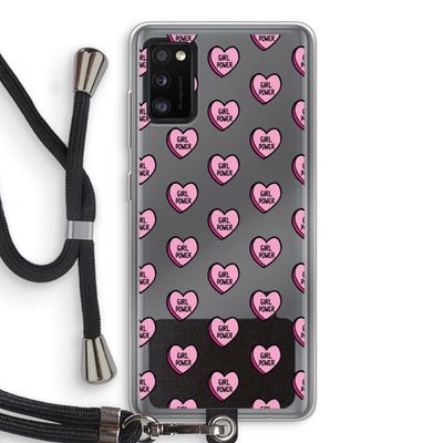 GIRL POWER: Samsung Galaxy A41 Transparant Hoesje met koord