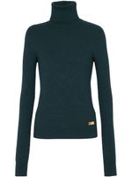 Balmain pull en laine à plaque logo - Vert