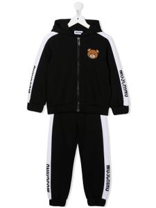 Moschino Kids survêtement Teddy à bande logo - Noir