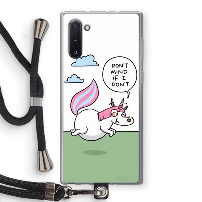Unicorn: Samsung Galaxy Note 10 Transparant Hoesje met koord
