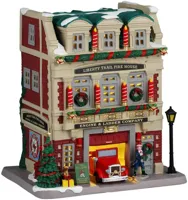 Lemax liberty trail fire house verlicht kersthuisje Caddington Village 2024