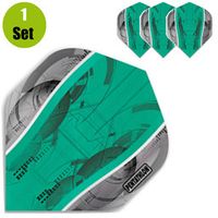 Pentathlon Silver Edge Dartflights - Jade - thumbnail