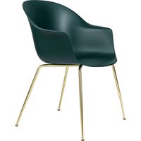 Gubi Bat eetkamerstoel brass semi matte Dark Green