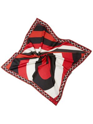 PUCCI grande écharpe en soie à design réversible - Noir