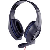Gembird GHS-05-B On Ear headset Gamen Kabel Stereo Zwart, Blauw Volumeregeling