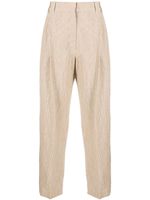 Brunello Cucinelli pantalon court en lin - Tons neutres