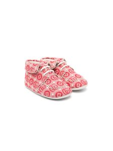 Gucci Kids bottines à motif monogrammé - Rouge