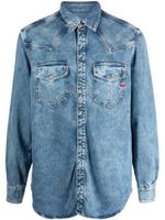 Diesel chemise en jean à effet délavé - Bleu