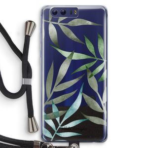 Tropical watercolor leaves: Honor 9 Transparant Hoesje met koord
