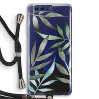 Tropical watercolor leaves: Honor 9 Transparant Hoesje met koord