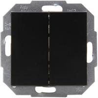 KOPP Athenis HK07 Inbouw Dubbele Wisselschakelaar Mat Zwart