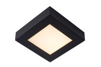 Lucide Brice vierkante plafondlamp 16.8cm 15W zwart - thumbnail