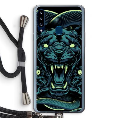 Cougar and Vipers: Samsung Galaxy A20s Transparant Hoesje met koord
