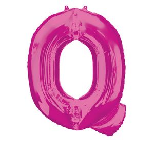 Folieballon Roze Letter &apos;Q&apos; Groot