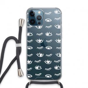 Eye pattern #3: iPhone 13 Pro Max Transparant Hoesje met koord