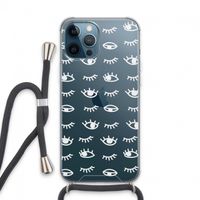 Eye pattern #3: iPhone 13 Pro Max Transparant Hoesje met koord