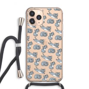 Poezen: iPhone 11 Pro Max Transparant Hoesje met koord