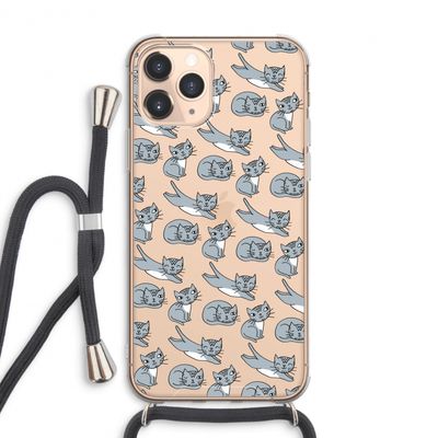 Poezen: iPhone 11 Pro Max Transparant Hoesje met koord