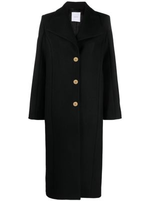 Patou blazer en laine vierge à simple boutonnage - Noir