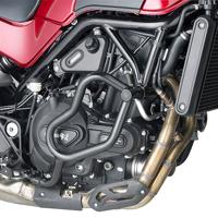GIVI Valbeugel, Valbeugels voor de moto, TN8704 Zwart gepoedercoat staal onderzijde