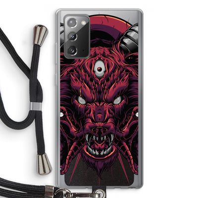 Hell Hound and Serpents: Samsung Galaxy Note 20 / Note 20 5G Transparant Hoesje met koord