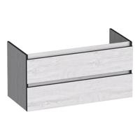 Brauer Joy Edge - Onderkast - 100 cm - met 2 Softclose Lades Greeploos en 1 Sifon Uitsparing - Forest Seashell