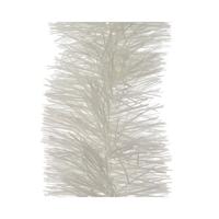 Decoris kerstslinger - 4x - wit - 270 x 10 cm - folie/tinsel - lametta slingers