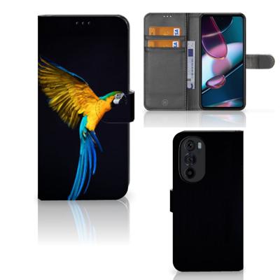 Motorola Edge 30 Pro | Telefoonhoesje | Met pasjeshouder | Papegaai