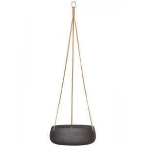 Rough Eco-line hangende bloempot M 29x11 cm Eileen zwart