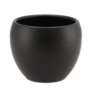 DK Design Bloempot/plantenpot - Vinci - zwart mat - binnen - D11 x H14 cm