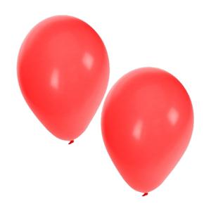 Bellatio Decorations ballonnen - 30x stuks - rood - 27 cm - verjaardag - feestartikelen